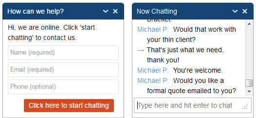 New Online Chat Feature