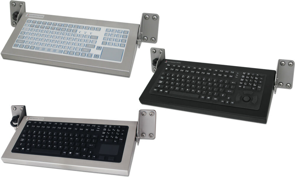 Industrial Wall Mount Folding Keyboard, keypad and enclosure options