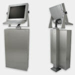 Industrial Enclosure for Commercial / Industrial PCs, front and rear view
