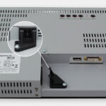 15" Rack Mount Industrial Monitors and IP20 Rugged Touch Screens, AC cable exit view