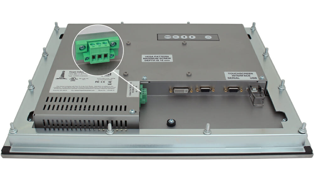 17" Panel Mount Monitor with DC Power
