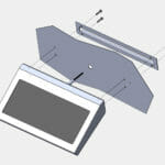 Mounting Diagram for Industrial Fixed Wall Mount Keyboards