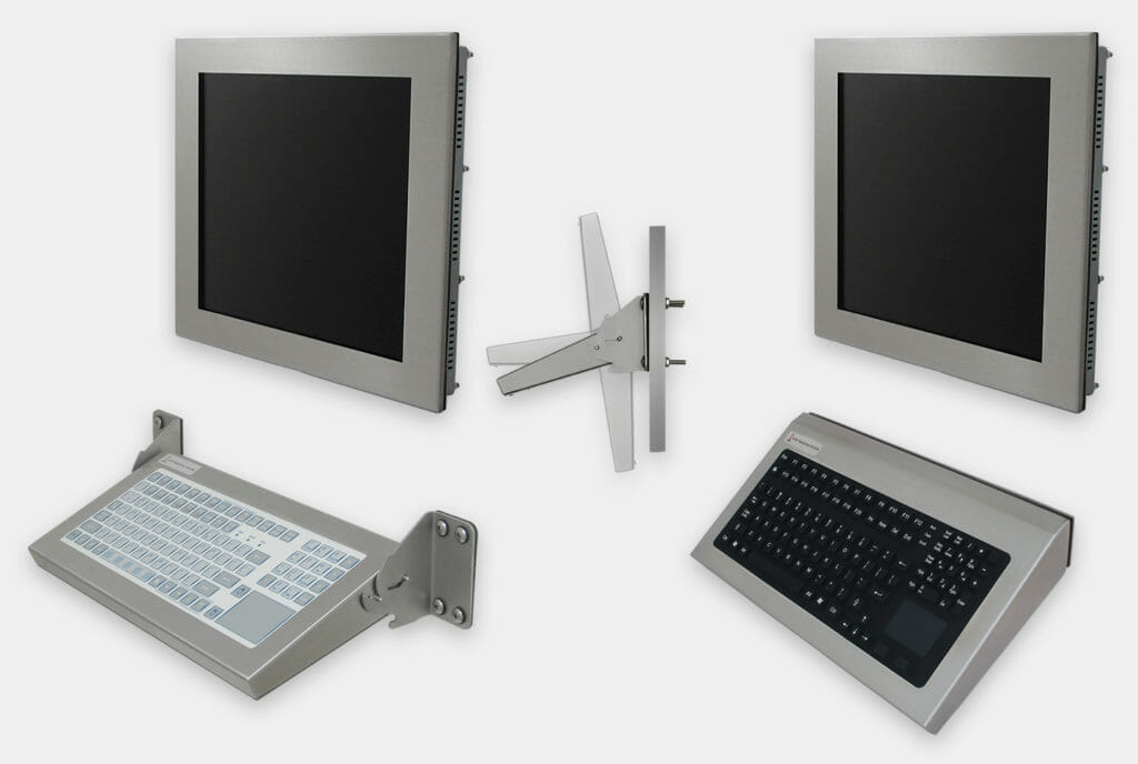 Industrial Wall Mount Keyboard Options, Folding and Fixed Mount Models