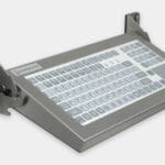 Folding Wall Mount Industrial Keyboards, Cable Gland close-up