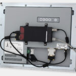 300m Industrial USB KVM Extender VESA Mounted on Panel Mount Monitor