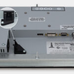 12" Panel Mount Industrial Monitors and IP65/IP66 Rugged Touch Screens, AC cable exit view