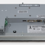 12" Panel Mount Industrial Monitors and IP65/IP66 Rugged Touch Screens, DC cable exit view