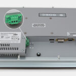 15" Panel Mount Industrial Monitors and IP65/IP66 Rugged Touch Screens, DC cable exit view