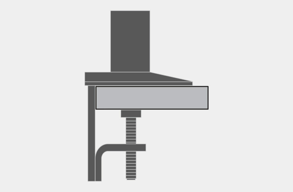 VESA Radial Arm Bench Clamp Mount Option