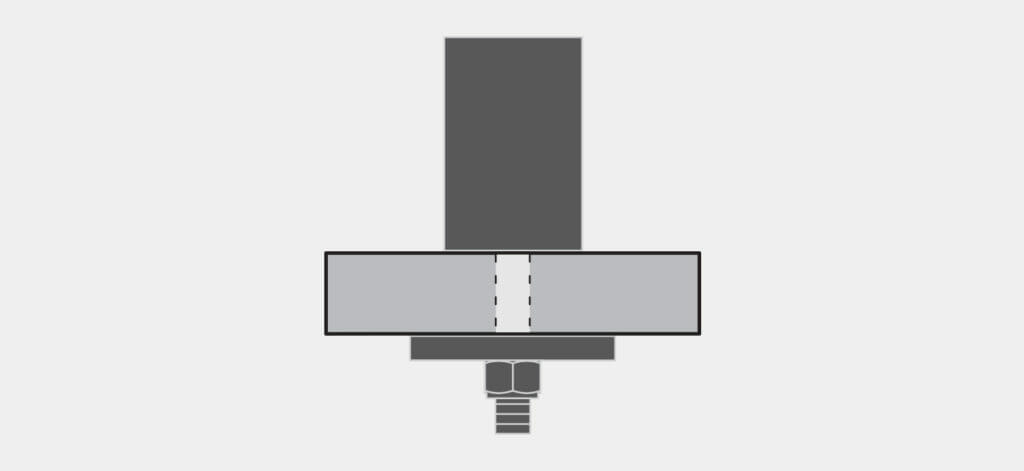 VESA Radial Arm Through Bench Mount Option