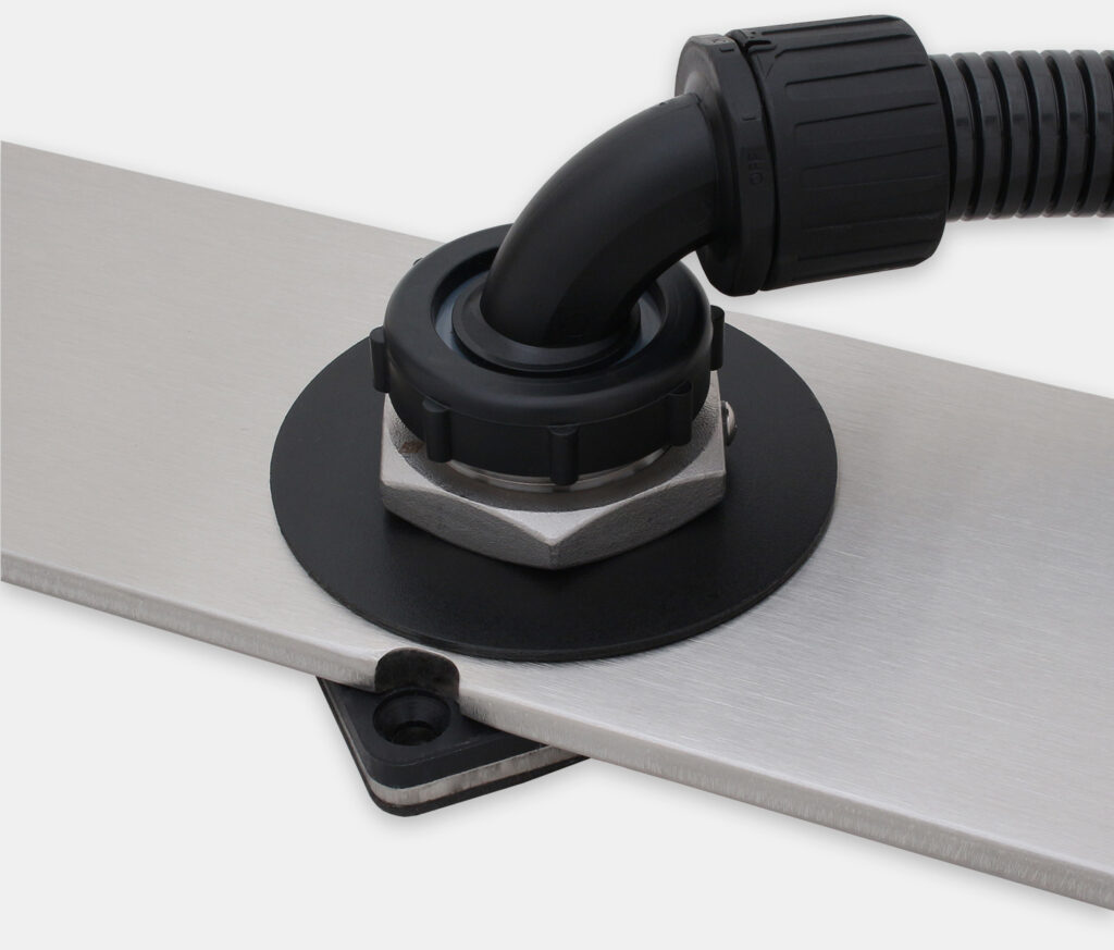 IP65/IP66 Yoke Benchtop Kit for Universal Mount Monitors, sealed configuration with conduit for cables