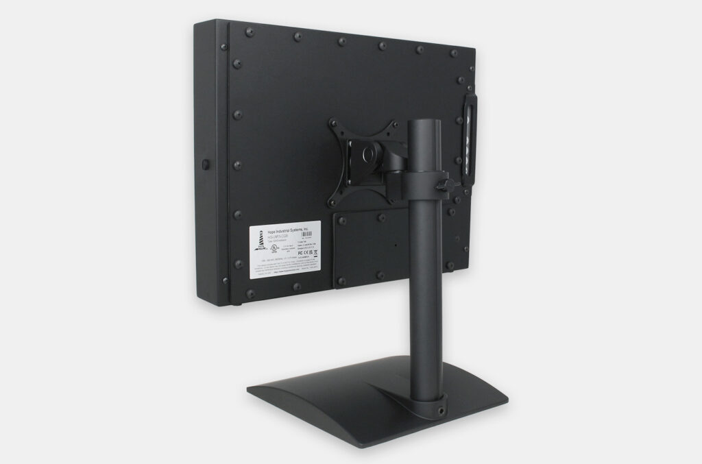 VESA Benchtop Stand for Industrial Monitors, Rear View