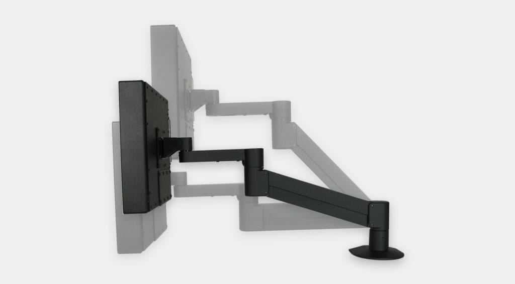 VESA Radial Arm Mount for Industrial Monitors, vertical adjustment range