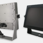 Heavy Industrial Benchtop Yoke Mount Options for Universal Mount Monitors, IP65/IP66 Rated, Stainless and Black Carbon Steel