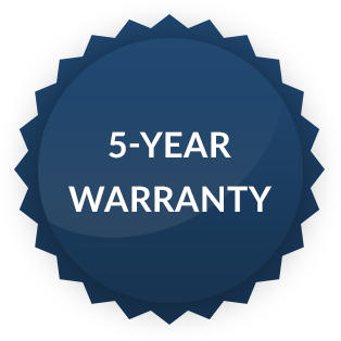 5-Year Warranty Badge for Hope Industrial Systems