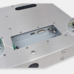 23.8" Widescreen Universal Mount Industrial Monitors and IP65/IP66 Rugged Touch Screens, cable exit view