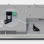 19.5" Widescreen Panel Mount Industrial Monitors and IP65/IP66 Rugged Touch Screens, PCAP cable exit view