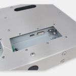 23.8" Widescreen Universal Mount Industrial Monitors and IP65/IP66 Rugged Touch Screens, PCAP cable exit view
